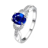 Silver Fashion Jewelry Hollow Inlaid Diamond Women Ring