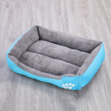 Printed PAW Flannel Dog Kennel Pet Nest