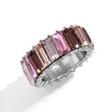 Silver Geometric Zircon Fashion Jewelry Inlaid Diamond Women Ring