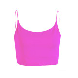 Women Crop Top Pure Color Sling Camisole