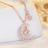 Choker Star Pendant Simple Charms Chain Women Fashion Accessories Jewelry Moon Necklace
