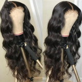 Women Synthetic Long Curly Wavy Hair Wigs Middle Parting Wig