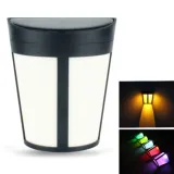 LED Outdoor Wireless Wall Mounted Solar Powered Garden Post Wall Lamp Solar Fence Lights