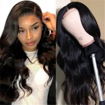 Women Synthetic Long Wavy Hair Wigs Middle Parting Curly Wig