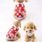 Pet Dog Cloth Cute Bowknot Overall Printed Vest Puppy Cloth