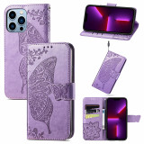 Leather Printed Butterfly Flowers Flip Wallet Drop Proof Phone Case for iPhone13 12 11 Pro Max