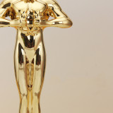 Oscar Golden Statuette Style Metal Trophy Award