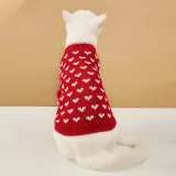 Pet Dog Cloth Love Heart Sweater Dalily Outgoing Suit