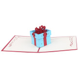 3D Paper Pop Up Hollow Out Gift Box Holiday Greeting Cards