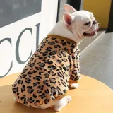 Pet Small Dog Leopard Print Coral Fleece Keep Warm Winter Cloth