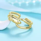 Silver Gold Zircon Drip Whip Jewelry Inlaid Diamond Adjustable Size Women Ring