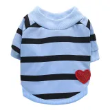 Pet Dog and Cat Teddy Bulldog Cloth Striped Vest Shirt Puppy Cloth