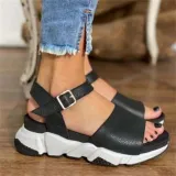 Women Open Toe Ankle Strap Flat Platform Sporty Sandals