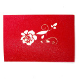3D Rose Greeting Card Postcard Wedding Valentines Gift