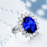 Zircon Fashion FloweWomen Ring Jewelry Inlaid Diamond Adjustable Size Women Ring