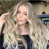 Women Long Gradient Blonde Hot Mini Lace Front Wig