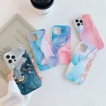 Watercolor Frosting Marbling Drop Proof Phone Case for iPhone13 12 11 Pro Max