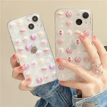 Cute Flowers Bubble Phone Case for iPhone13 12 11 Pro Max