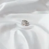 Silver Ring Ins Irregular Concave And ConvexFace Wide Face Simple Female Ring Gold Plated Silver Ring