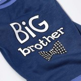 Pet Dog Cloth Cat Big Brother Bowknot Blue Vest