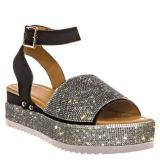 Women Platform Diamond Wedge Open Toe Sandals