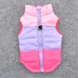 Pet Dog Color Stitching Winter Cotton Vest Puppy Cloth
