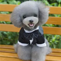 Pet Dog Cloth Prince Suit Poodle Haloween Costume
