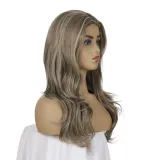 Women Synthetic Fluffy Curls Hair Wigs Medium Curly Hair Middle Parting Wig