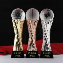 Basketball Golf Golden Silver Bronze Sports Competition Trophy Optical Award