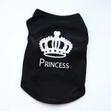 Pet Dog Cloth Crown and Footprint Printed Breathable Puppy Vest
