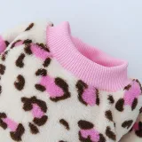 Pet Small Dog Leopard Print Coral Fleece Keep Warm Winter Cloth