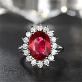 Zircon Fashion FloweWomen Ring Jewelry Inlaid Diamond Adjustable Size Women Ring