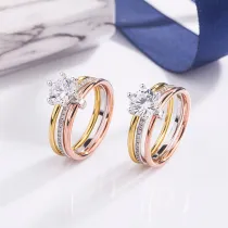 Sterling Silver Semi Pave Moissanite Solitaire Round Cut Sparking Diamonds Rings