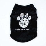 Pet Dog Cloth Crown and Footprint Printed Breathable Puppy Vest