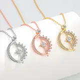 Choker Star Pendant Simple Charms Chain Women Fashion Accessories Jewelry Moon Necklace