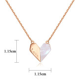18K White Gold Heart Pendant Necklace