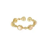Gold Zircon Fashion Jewelry Inlaid Diamond Adjustable Size Women Ring