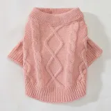 Pet Dog Cloth Handmade Knitting Solid Color Sweater Puppy Cloth