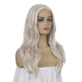 Women Synthetic Fluffy Curls Hair Wigs Medium Curly Hair Middle Parting Wig