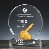 Creative Five-pointed Star VU Type Medal Style Crystal Trophy Optical Award