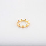 Silver Zircon Crown Fashion Jewelry Inlaid Diamond Rotation Women Ring