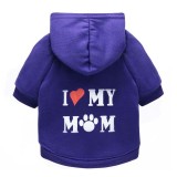 Pet I Love Mommy Hooded Sweatshirt Puppy Cloth