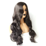 Women Synthetic Wigs Long Wavy Hair Middle Parting Curly Wig