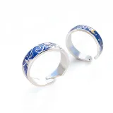 Couples Starry Sky Fashion Jewelry Inlaid Diamond Adjustable Size Women Ring