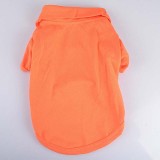 Pet Small Dog Solid Color Short Sleeve Polo Shirt Puppy Cloth