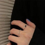 Fashion Rings Set For Women Ladies Trendy Metal Alloy Heart Opening Finger Ring Wedding Gifts Jewelry