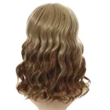 Women Synthetic Short Dye Wavy Hair Wigs Middle Parting Curly Wig
