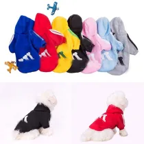 Pet Dog Cloth Bones Printed Hooded Sweatsghirt Puppy Cloth