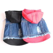 Pet Small Dog Teddy Cloth Deim Bodysui Denim Puppy Cloth