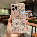 Cute Point Drill Bear Phone Case for iphone13 12 11 Pro Max